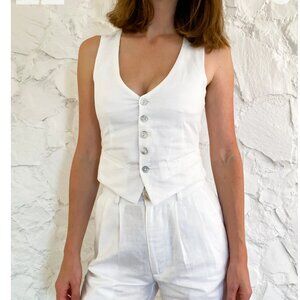 Scout Goods Linen Vest- The Vest - Salt Linen